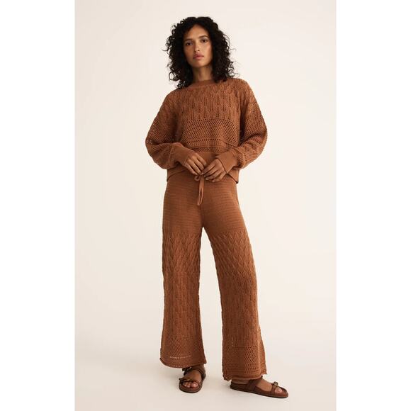 Z Supply Rue Crochet Sweater - Teakwood NWT VARIOUS SIZES - Picture 6 of 6